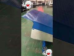 Nivelador de muelle azul con labio retráctil