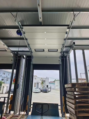 Overhead sectional doors are durable, easy to operate and attractive industrial entrance