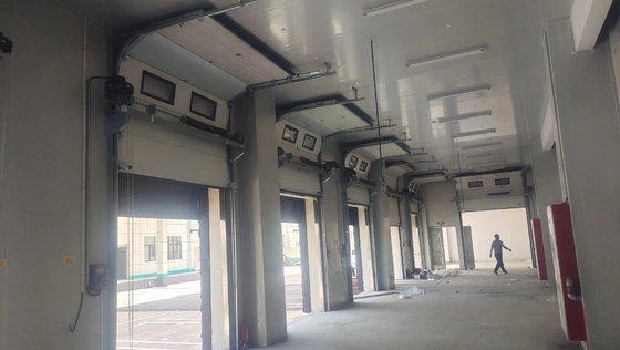 Overhead sectional doors are durable, easy to operate and attractive industrial entrance