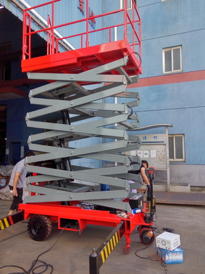 Aerial working indoor/outdoor mobile scissor lift platform