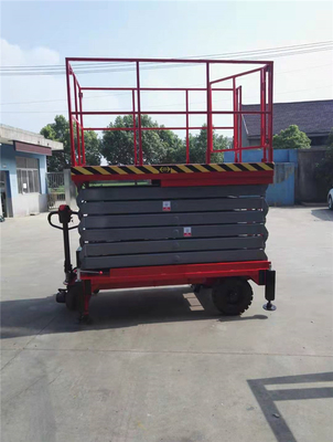 300KG 14M With Emergency Manual Lowing Valves Hydraulic Mobile Motorized Scissor Lift