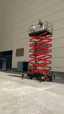 Forklift Aerial Platform Mobile Scissor Lift With Manual Lowering Valve