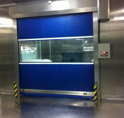 High Speed Door Galvanized Steel Frame Quick Roll Up Doors With Special Professional Door Motor