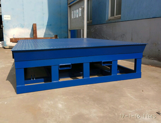 Transportation Logistics Warehouse Loading Equipment Blue Electric Dock Leveler For Sale