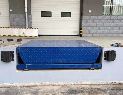 Transportation Logistics Warehouse Loading Equipment Blue Electric Dock Leveler For Sale