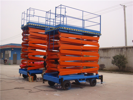 Forklift Aerial Platform Mobile Scissor Lift With Manual Lowering Valve