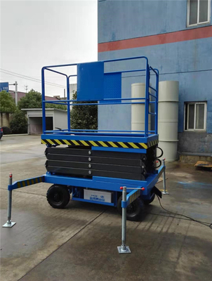 El móvil hidráulico aéreo del neumático de la rueda de la plataforma a cuadros sólida de Skidproof Scissor la elevación