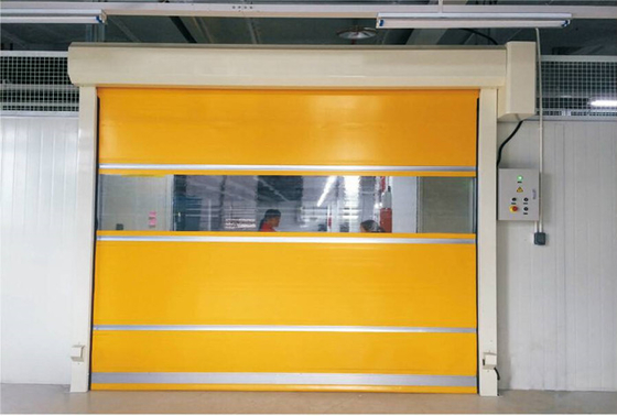 Interior inoxidable de la tela del Pvc del marco de la puerta de alta velocidad rápida industrial instalado para la división de Warehouse